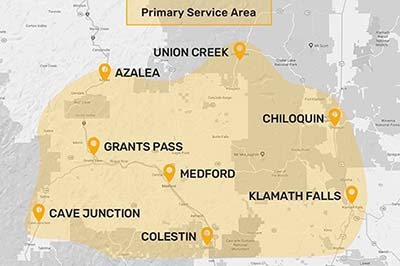 Rogue Compost Service Area Map